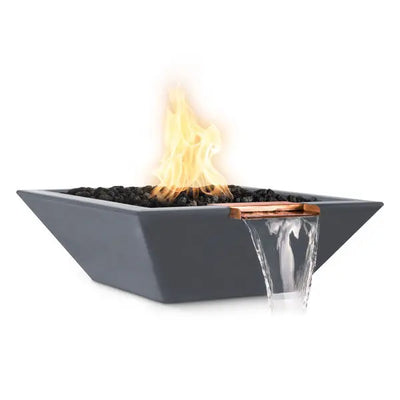 Maya Concrete Electronic Fire & Water Bowl - Land Supply Canada