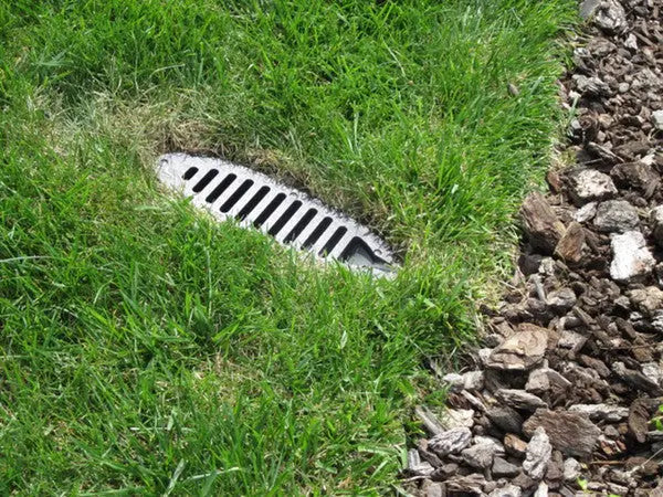 Mitered Drain With Green Grate - Land Supply Canada