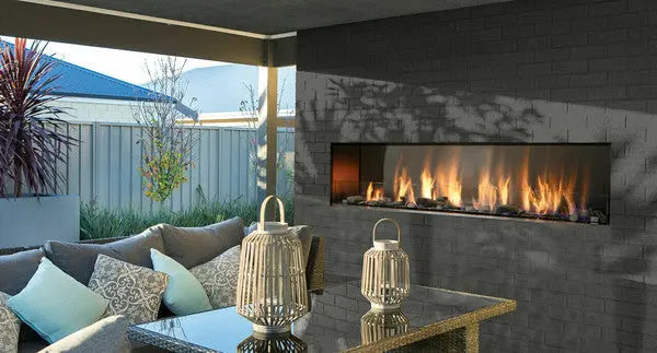 Single Sided Outdoor Linear Gas Fireplace - Land Supply Canada