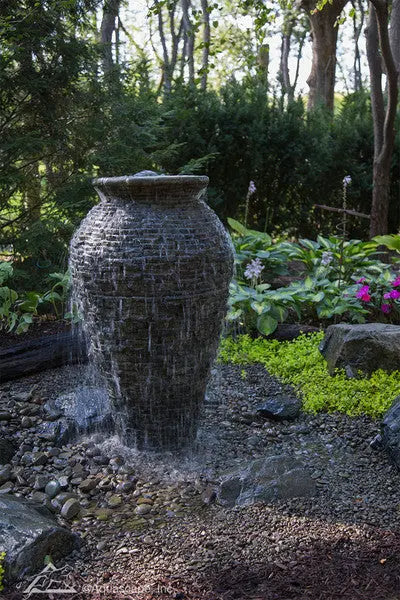 Stacked Slate Urn - Land Supply Canada