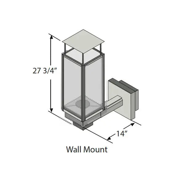 Tempest Lantern Gas Lamp Wall Mount - Land Supply Canada