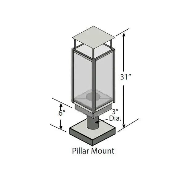 Tempest Torch Pillar Mount - Land Supply Canada