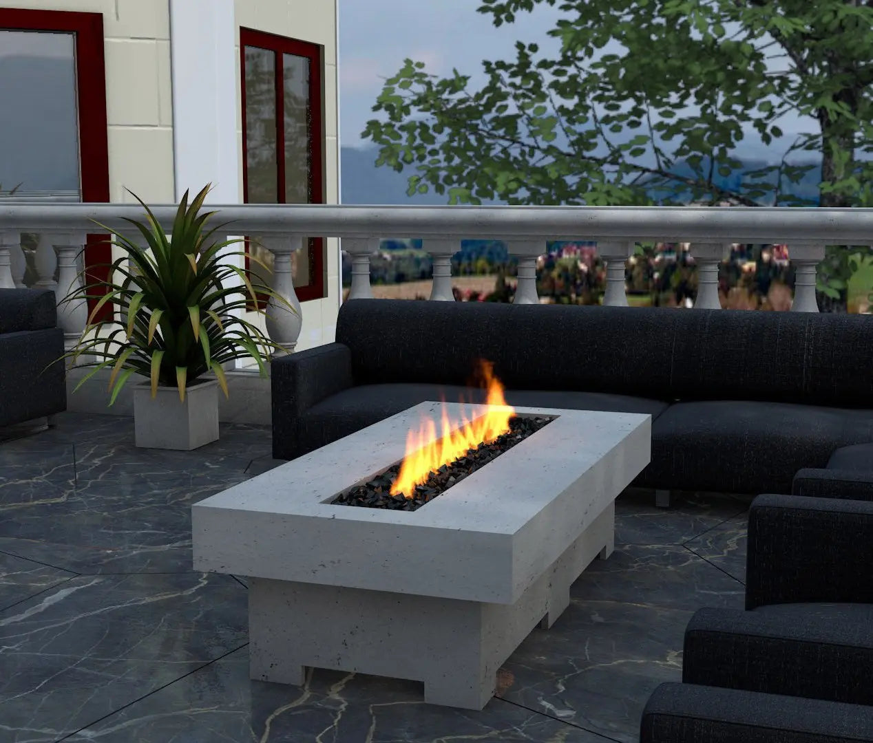 The Aswan Outdoor Fire Table - Land Supply Canada